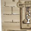 L:A:S - Laser Art Style - QUADRO MODERNO -SCULTURA DA PARETE INDUSTRIAL – Q-025 DECORO MARRONE