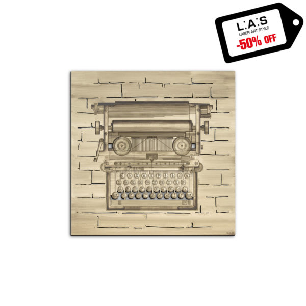 L:A:S - Laser Art Style - QUADRO MODERNO -SCULTURA DA PARETE INDUSTRIAL – Q-025 DECORO MARRONE