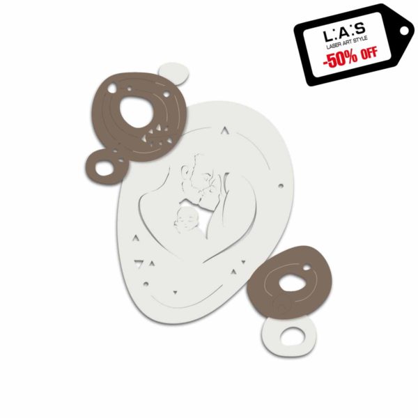 L:A:S - Laser Art Style - CAPOLETTO SACRA FAMIGLIA – SI-480L PANNA – GRIGIO MARRONE