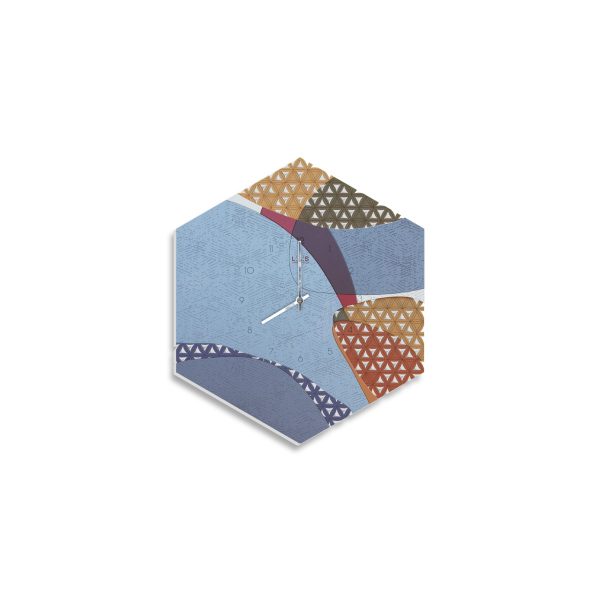 L:A:S - Laser Art Style - OROLOGIO DA PARETE DESIGN GEOMETRICO – SI-533 DECORO TONI CALDI
