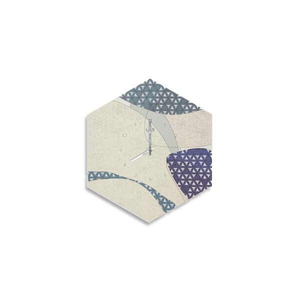 L:A:S - Laser Art Style - OROLOGIO DA PARETE DESIGN GEOMETRICO – SI-533 DECORO TONI FREDDI