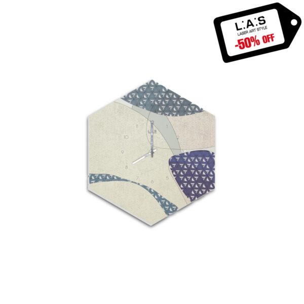 L:A:S - Laser Art Style - OROLOGIO DA PARETE DESIGN GEOMETRICO – SI-533 DECORO TONI FREDDI