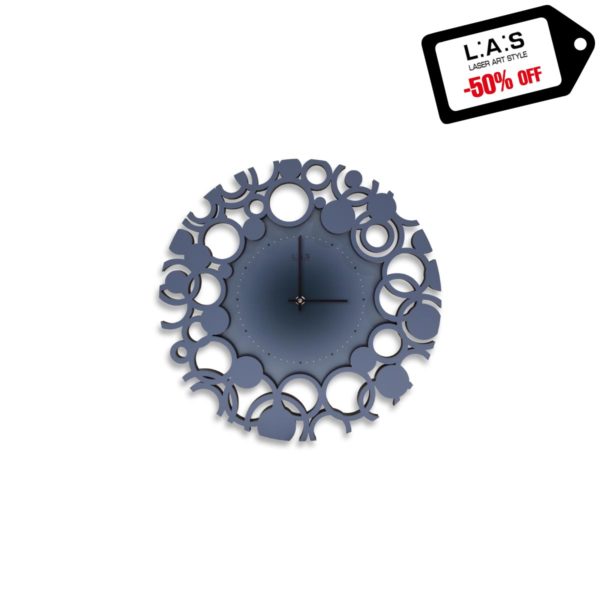L:A:S - Laser Art Style - OROLOGIO DA PARETE MODERNO – SI-534 DECORO GRIGIO BLU