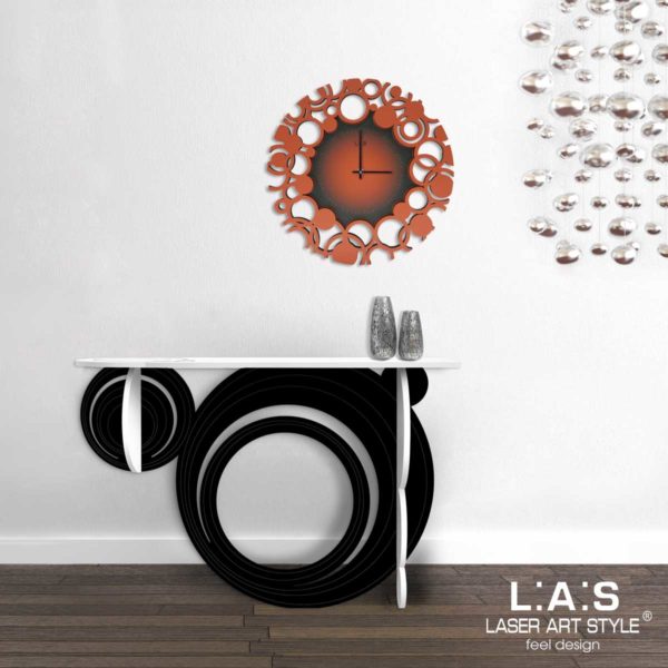L:A:S - Laser Art Style - OROLOGIO DA PARETE MODERNO – SI-534 DECORO ROSSO