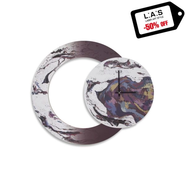 L:A:S - Laser Art Style - OROLOGIO DA PARETE – SI-535 DECORO BORDEAUX