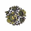 L:A:S - Laser Art Style - OROLOGIO DA PARETE DESIGN FLOREALE SI-537 DECORO VERDE
