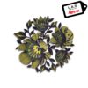 L:A:S - Laser Art Style - OROLOGIO DA PARETE DESIGN FLOREALE SI-537 DECORO VERDE