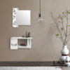 L:A:S - Laser Art Style - SPECCHIERA DESIGN MODERNO E FLOREALE SI-442 BIANCO