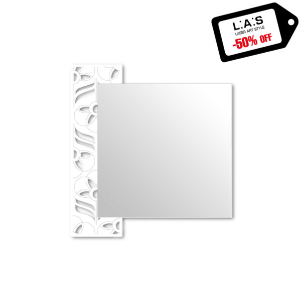 L:A:S - Laser Art Style - SPECCHIERA DESIGN MODERNO E FLOREALE SI-442 BIANCO