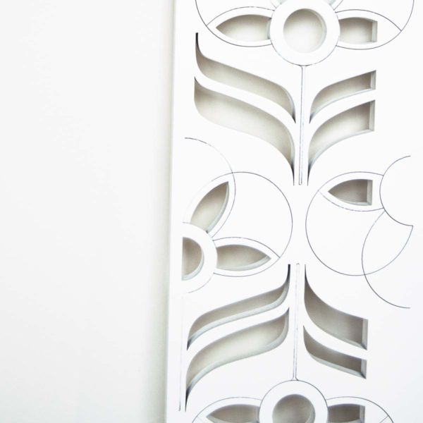 L:A:S - Laser Art Style - SPECCHIERA DESIGN MODERNO E FLOREALE SI-442 BIANCO